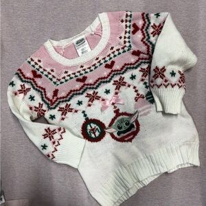 Star Wars Pink and White Kids Sweater